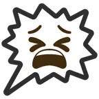 right anger bubble + tired face