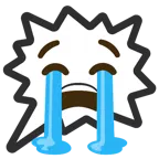 right anger bubble + loudly crying face