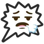 right anger bubble + face exhaling
