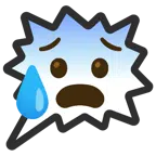 right anger bubble + anxious face with sweat