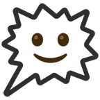 right anger bubble + slightly smiling face