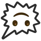 right anger bubble + upside-down face