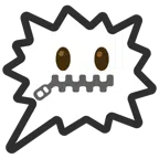 right anger bubble + zipper-mouth face