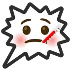 right anger bubble + face with thermometer