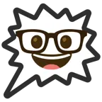 right anger bubble + nerd face