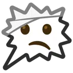 right anger bubble + face with head-bandage