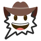 right anger bubble + cowboy hat face