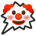 right anger bubble + clown face