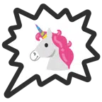 right anger bubble + unicorn