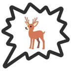 right anger bubble + deer