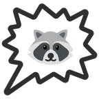 right anger bubble + raccoon