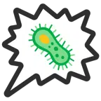 right anger bubble + microbe