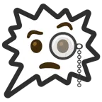 right anger bubble + face with monocle