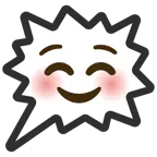 right anger bubble + smiling face