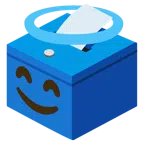 urna elettorale con scheda + faccina con sorriso e aureola