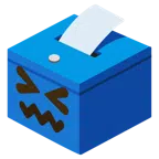 urna elettorale con scheda + faccina frustrata