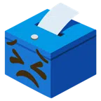 urna elettorale con scheda + faccina perseverante