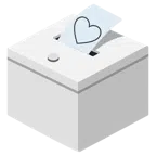 urna elettorale con scheda + cuore bianco
