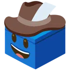 urna elettorale con scheda + faccina con cappello da cowboy