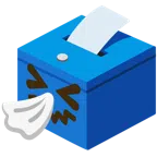 urna elettorale con scheda + faccina che starnutisce