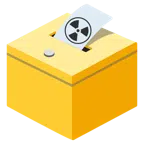 urna elettorale con scheda + simbolo della radioattività