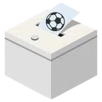 urna elettorale con scheda + pallone da calcio