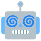faccina di robot + ciclone