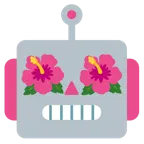 faccina di robot + ibisco
