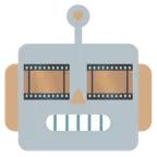 faccina di robot + pellicola cinematografica