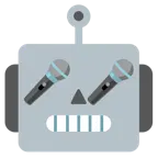 faccina di robot + microfono