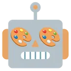 faccina di robot + tavolozza