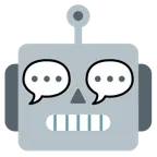 faccina di robot + fumetto
