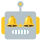 faccina di robot + campana