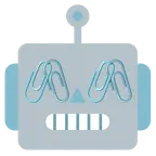 faccina di robot + graffette attaccate