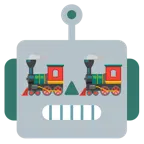 faccina di robot + locomotiva