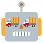 faccina di robot + camion
