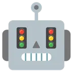faccina di robot + semaforo verticale