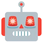 faccina di robot + lampeggiante