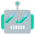 faccina di robot + provetta