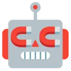 faccina di robot + calamita