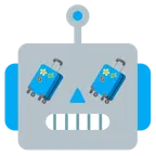 faccina di robot + valigia