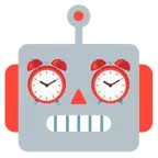 faccina di robot + sveglia