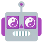 faccina di robot + Yin e Yang