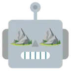 faccina di robot + montagna