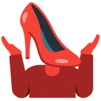 persona che scrolla le spalle + scarpa con il tacco
