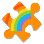 Puzzleteil + Regenbogen