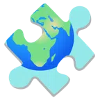 Puzzleteil + Globus mit Europa und Afrika