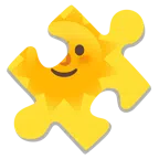 Puzzleteil + Sonne mit Gesicht