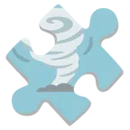 Puzzleteil + Wirbelsturm