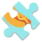 Puzzleteil + Hotdog